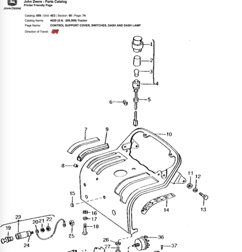 replacement instrument light b yesterday\u0027s tractors (612679) John Deere Tractor Seat Suspension third party image