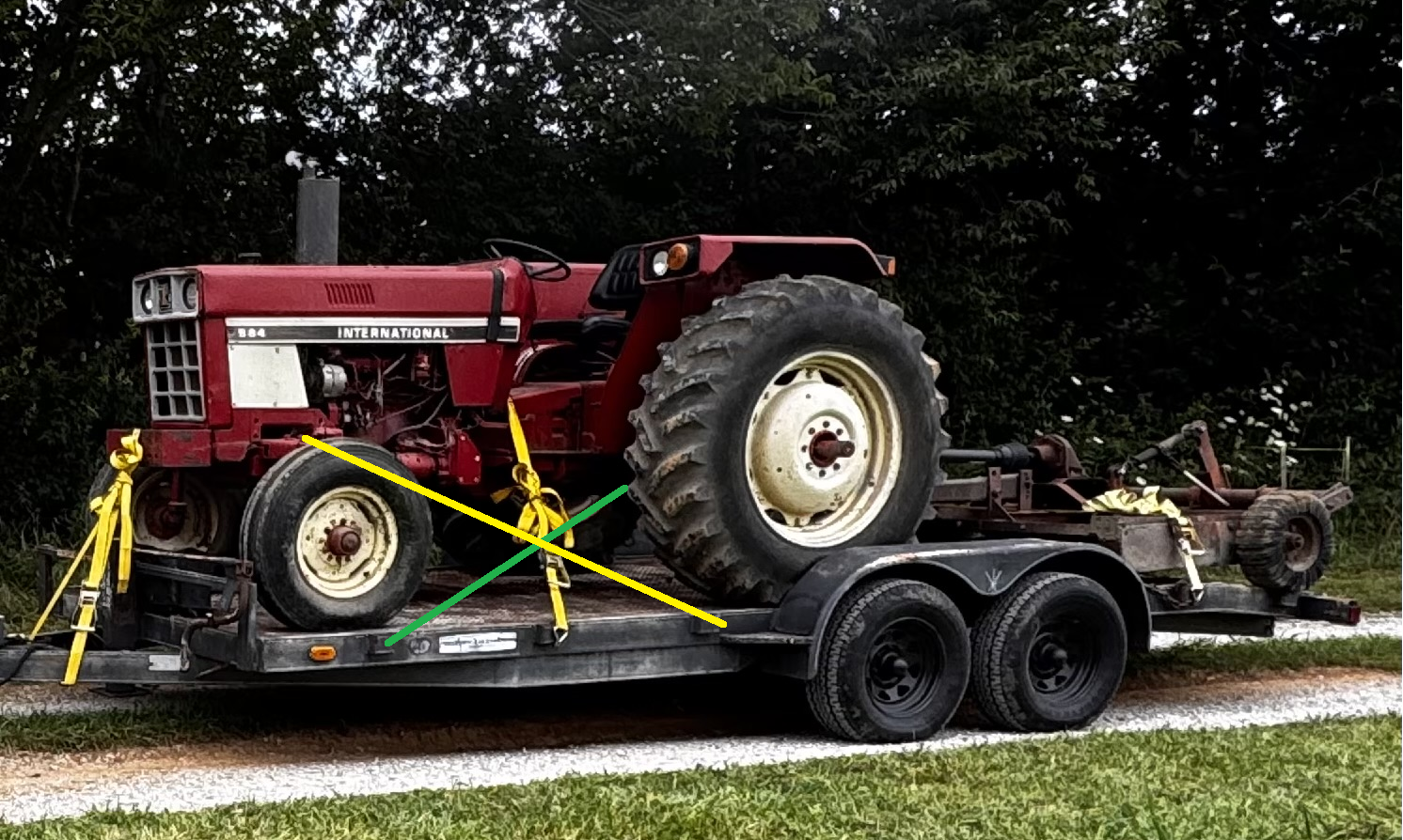 Advice on strapping tractors down to haul? | Page 3 | Yesterday's ...