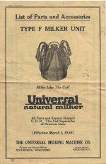 1930's-50's Milking Machine Manuals