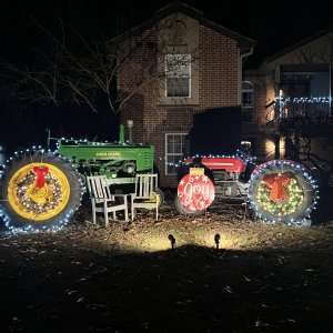 John Deere A and Massey Ferguson 130