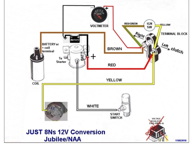 Ford 8n 12 volt conversion wiring diagram #2